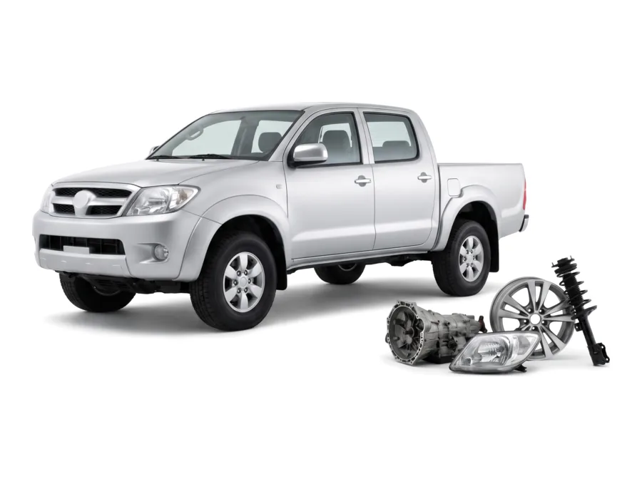 Used bakkie and 4x4 spare parts on racking in the City Deep spares warehouse
